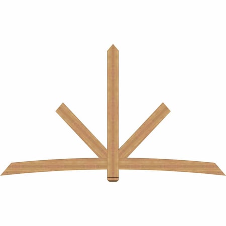 Ekena Millwork Alberta Timber Gable Bracket, Western Red Cedar, 108"W x 63"H x 3 1/2"D x 5 1/2"F, 14/12 Pitch GBW108X63X0406ALB00SWR